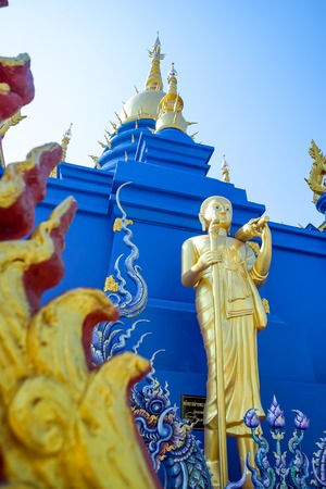 CHIANG RAI, THAILAND - December 20, 2017: Very beautiful sculpture in the Wat Rong Sua Ten or Rong Sua Ten temple. This place is the popular attraction for Chiang Rai trip.のeditorial素材