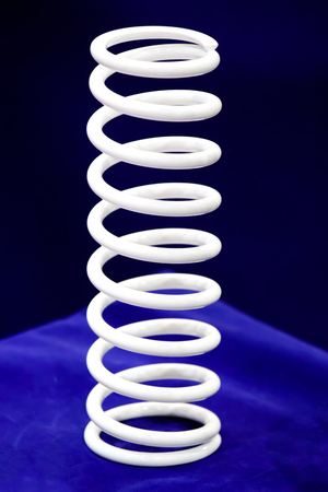 Closed up Coiled spring part for Shock Absorberの写真素材