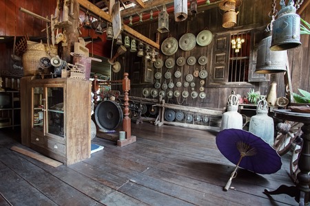 PHAYAO, THAILAND - May 11, 2018: The most beautiful temple in Phayao, Thailand - Nantaram Temple. This temple is the myanmar architecture temple.のeditorial素材