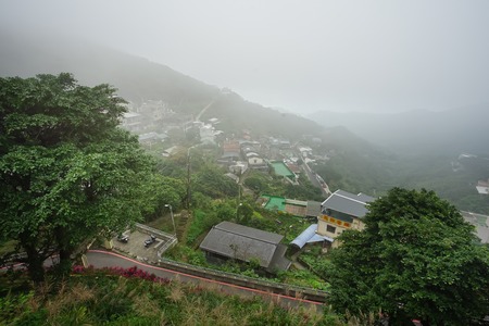 Jiufen, Taiwan - November 21, 2018: Scenic of Jiufen Village. This place is a travel destination in Ruifang District, Taiwan.のeditorial素材