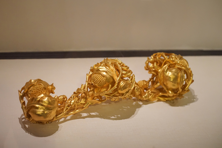 Taipei, Taiwan - November 22, 2018: Ancient Chinese imperial artifacts and artworks in National Palace Museum in Taipei City, Taiwan.のeditorial素材