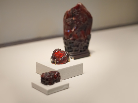 Taipei, Taiwan - November 22, 2018: Ancient Chinese imperial artifacts and artworks in National Palace Museum in Taipei City, Taiwan.のeditorial素材