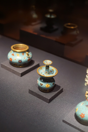 Taipei, Taiwan - November 22, 2018: Ancient Chinese imperial artifacts and artworks in National Palace Museum in Taipei City, Taiwan.のeditorial素材