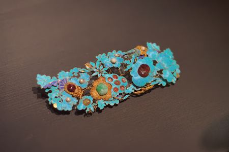 Taipei, Taiwan - November 22, 2018: Ancient Chinese imperial artifacts and artworks in National Palace Museum in Taipei City, Taiwan.のeditorial素材