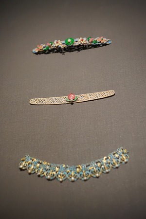 Taipei, Taiwan - November 22, 2018: Ancient Chinese imperial artifacts and artworks in National Palace Museum in Taipei City, Taiwan.のeditorial素材