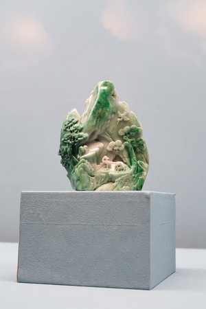 Taipei, Taiwan - November 22, 2018: Ancient Chinese imperial artifacts and artworks in National Palace Museum in Taipei City, Taiwan.のeditorial素材