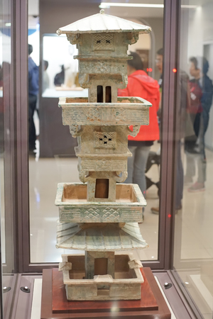 Taipei, Taiwan - November 22, 2018: Ancient Chinese imperial artifacts and artworks in National Palace Museum in Taipei City, Taiwan.のeditorial素材