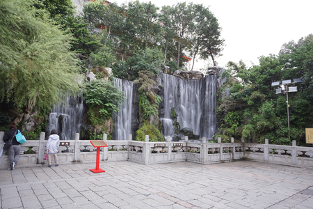 Taipei, Taiwan - November 22, 2018 : The most Longshan Temple in Taipei, Taiwan. This temple honors a mixture of both Buddhist and Taoist deities.のeditorial素材