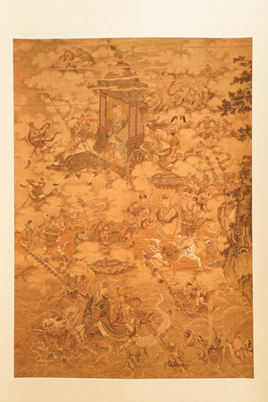 Taipei, Taiwan - November 22, 2018: Ancient Chinese imperial artifacts and artworks in National Palace Museum in Taipei City, Taiwan.のeditorial素材