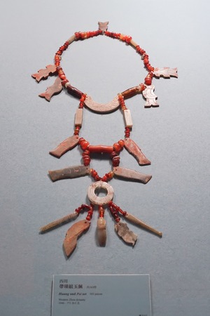 Taipei, Taiwan - November 22, 2018: Ancient Chinese imperial artifacts and artworks in National Palace Museum in Taipei City, Taiwan.のeditorial素材