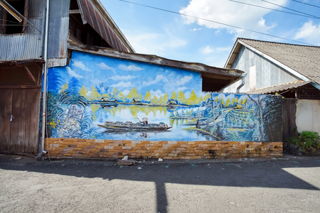 Trad, Thailand - December 01, 2018: Scenery of Klong Bang Pra in Trad province, Thailand. This is old village that become to the travel destination of Trad province.のeditorial素材