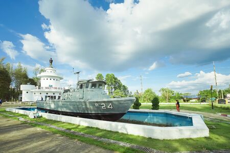 Trat, Thailand - December 01, 2018: Koh Chang Naval Battle Memorial in Trad province, Thailand. This place is both a monument and a museum for naval educational.のeditorial素材