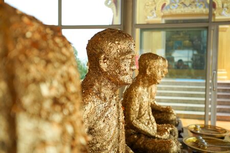 Nakhon Sawan, Thailand - May 10, 2019: Famous monk monument in Wat Khiriwong, Nakhon Sawan Province, Thailand.のeditorial素材