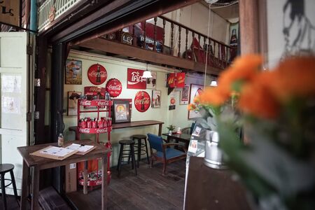 Bangkok, Thailand - June 8, 2019: Scenery of Hua Takhe Old Market in Lad Krabang district, Bangkok, Thailand.のeditorial素材