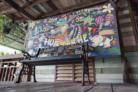 Bangkok, Thailand - June 8, 2019: Scenery of Hua Takhe Old Market in Lad Krabang district, Bangkok, Thailand.のeditorial素材