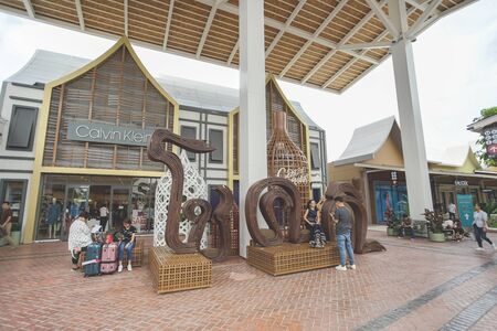 Samut Prakan, Thailand - September 06, 2019: The new one shopping mall in Samut Prakan province, Thailand named Central Village.のeditorial素材