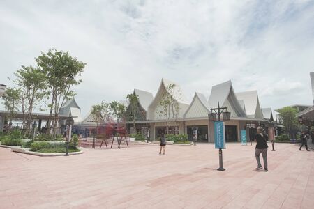 Samut Prakan, Thailand - September 06, 2019: The new one shopping mall in Samut Prakan province, Thailand named Central Village.のeditorial素材