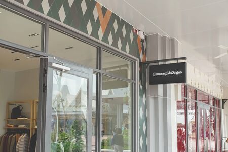 Samut Prakan, Thailand - September 06, 2019: Ermenegildo Zegna store in the new one shopping mall...