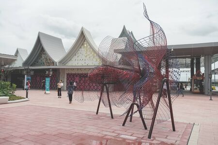 Samut Prakan, Thailand - September 06, 2019: The new one shopping mall in Samut Prakan province, Thailand named Central Village.のeditorial素材