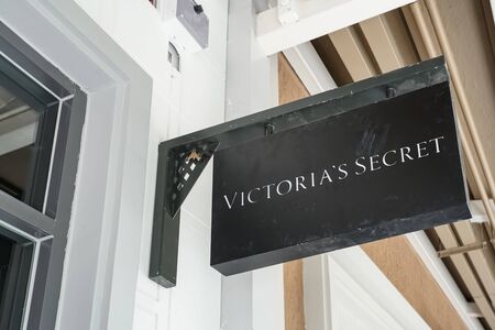 Samut Prakan, Thailand - September 06, 2019: Victoria's Secret Store in the new one shopping mall named Central Village.のeditorial素材