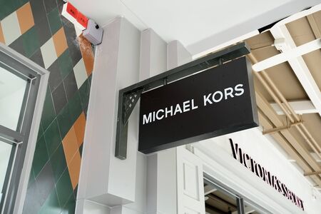 Samut Prakan, Thailand - September 06, 2019: Michael Kors Store in the new one shopping mall named Central Village.のeditorial素材