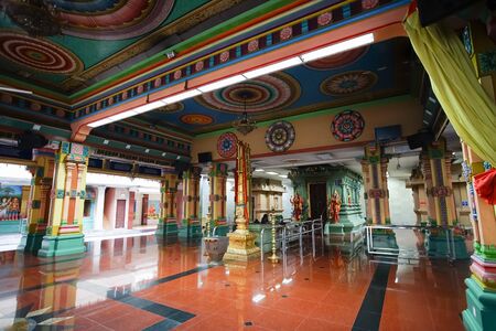 Kuala Lumpur, Malaysia - November 7, 2019: Beautiful Hindu temple named Sri Maha Mariamman in Kuala...