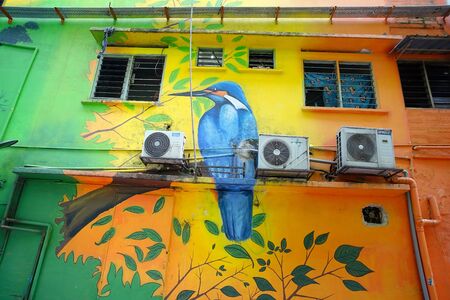Kuala Lumpur, Malaysia - November 9, 2019: The famous travel destinations street art of Jalan Alor in Kuala Lumpur City, Malaysia.のeditorial素材