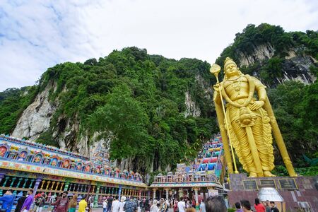 Kuala Lumpur, Malaysia - November 9, 2019: Beautiful Hinduism art at Batu caves. This is the famous travel destinations of Kuala Lumpur city, Malaysia.のeditorial素材
