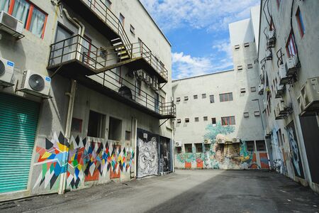 Kuala Lumpur, Malaysia - November 9, 2019: The famous travel destinations street art of Laman Seni 7, Shah Alam in Kuala Lumpur City, Malaysia.のeditorial素材