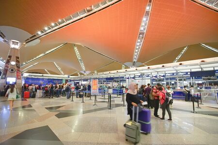 Kuala Lumpur, Malaysia - November 9, 2019: Inside of Kuala Lumpur International Airport, Kuala Lumpur city, Malaysia.のeditorial素材