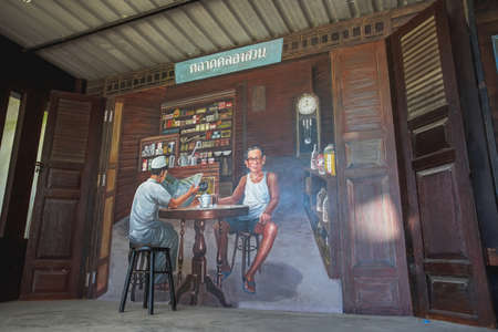 Chachoengsao, Thailand - July 27, 2020: Visited to the famous travel destinations Klong Suan Old Market in Chachoengsao province, Thailand.のeditorial素材