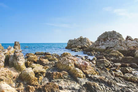 Scenery from the famous Viewpoint of Chao Lao beach named Lan Hin Krong in Chanthaburi province,...