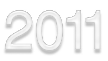 Year 2011 whiteの写真素材