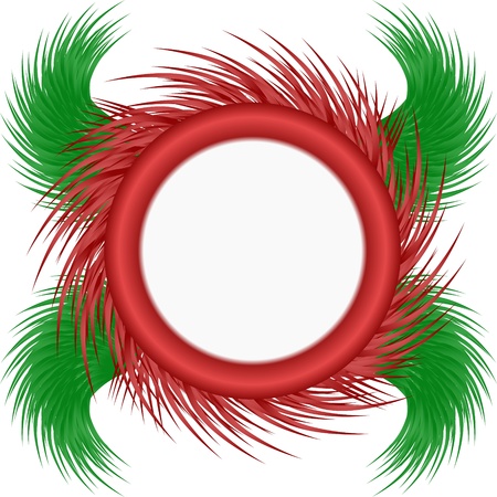 A circle frame with white background to set photo or moreの写真素材