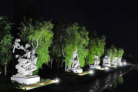 Volgograd, Russia - July 11 2018: The monuments on Mamayev Kurgan in Volgograd. The monuments of Stalingrad Battle of the Great Patriotic War of the Second World Warのeditorial素材