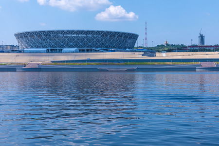 Volgograd Arena stadium on Volgaのeditorial素材