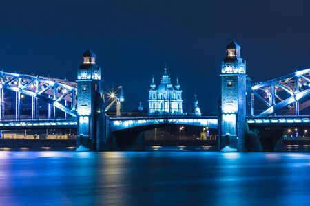 Bolsheokhtinsky or Peter the Great Bridgeの写真素材