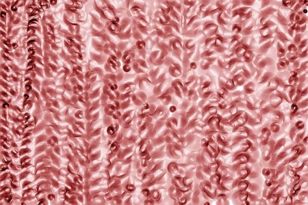The abstract background in red colors