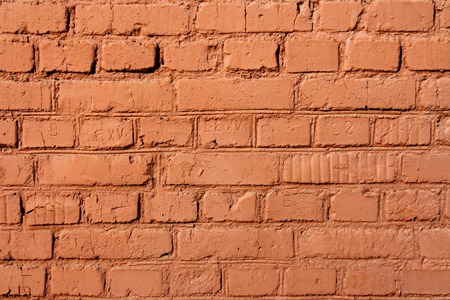 red brick wall on a sunny autumn day
