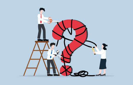 Solving complex problem with teamwork, Support colleague to overcome difficult work, collaboration...