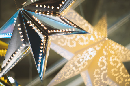 Christmas celebration accessories on Christmas tree prepare for the Christmas and happy New Year festivalの写真素材