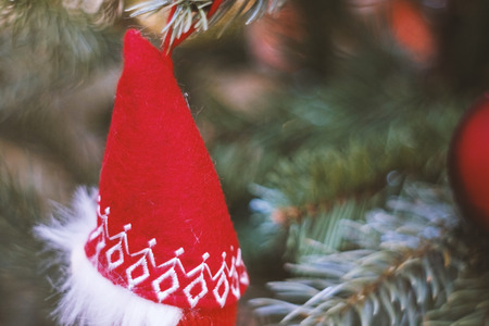 Soft focused on Santa clause Christmas celebration accessories  prepare for the Christmas and happy New Year festivalの写真素材