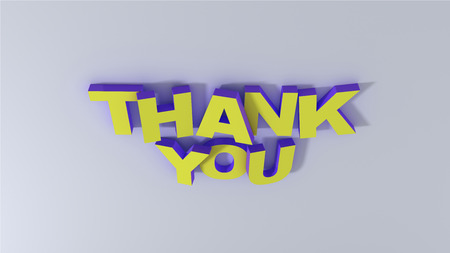 Thank You icon 3d  Render