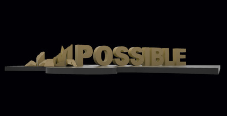 Impossible into Possible 3d render RAWの写真素材