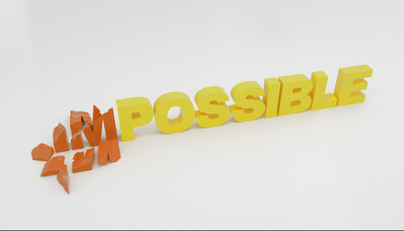 Impossible into Possibleの写真素材