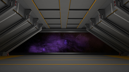 sci fi corridorの写真素材