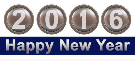 Happy New Year 2016 3d