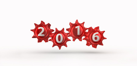 2016 Happy New Year 3d render