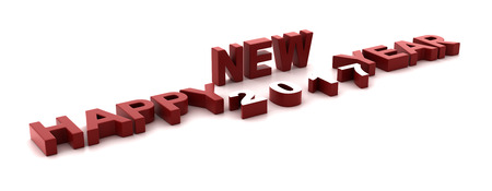 Happy New Year 3d rendering