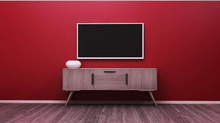 TV display 3d renderの写真素材